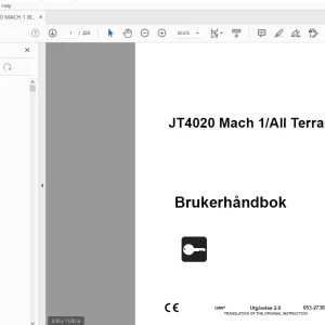 Ditch Witch JT4020 Mach 1/All Terrain Brukerhåndbok 053-2738 PDF