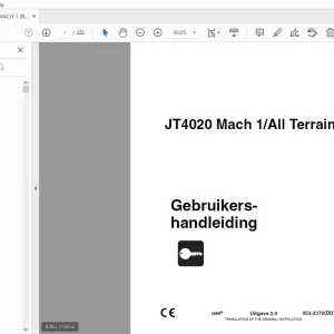 Ditch Witch JT4020 Mach 1/All Terrain Gebruikershandleiding 053-2370 PDF
