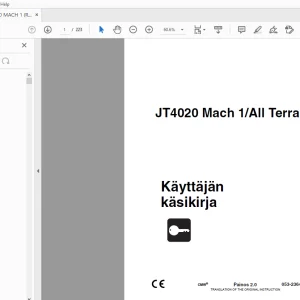 Ditch Witch JT4020 Mach 1/All Terrain Käyttäjän käsikirja 053-2364 PDF