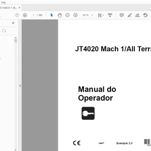 Ditch Witch JT4020 Mach 1/All Terrain Manual do Operador 053-2340 PDF