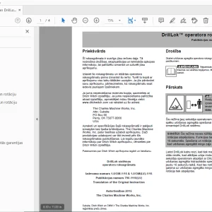 Ditch Witch JT60 DrillLok™ operatora rokasgrāmata 790-1110 PDF