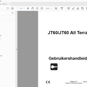 Ditch Witch JT60/JT60 All Terrain Gebruikershandleiding 053-2742 PDF