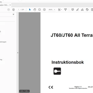 Ditch Witch JT60/JT60 All Terrain Instruktionsbok 053-2730 PDF