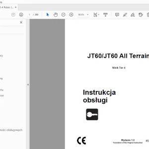 Ditch Witch JT60/JT60 All Terrain Silnik Tier 4 Instrukcja obsługi PDF