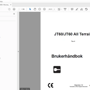 Ditch Witch JT60/JT60 All Terrain Tier 4 Brukerhåndbok 053-3060 PDF