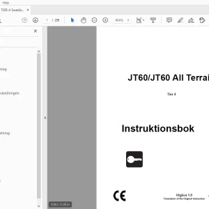 Ditch Witch JT60/JT60 All Terrain Tier 4 Instruktionsbok 053-3061 PDF