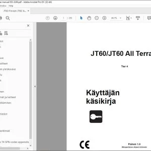 Ditch Witch JT60 / JT60 All Terrain Tier 4 Käyttäjän käsikirja 053-3249 PDF
