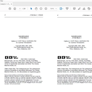 Ditch Witch JT7020 Mach 1 Instruktionsbok 738-020 (SW) PDF