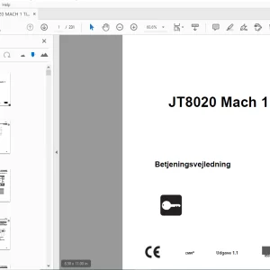 Ditch Witch JT8020 Mach 1 Betjeningsvejledning 053-1358 (DA) PDF