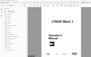 Ditch Witch JT8020 Mach 1 Operation Manual 054-142 PDF
