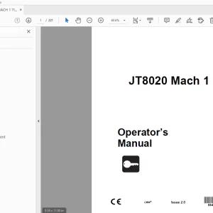 Ditch Witch JT8020 Mach 1 Operator’s Manual 054-142 PDF