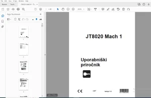 Ditch Witch JT8020 Mach 1 Uporabniški priročnik 053-1080 (SVN) PDF