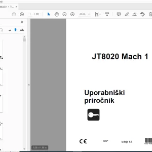 Ditch Witch JT8020 Mach 1 Uporabniški priročnik 053-1080 (SVN) PDF