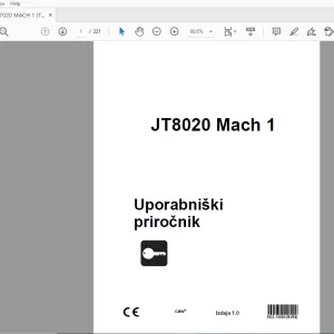 Ditch Witch JT8020 Mach 1 Uporabniški priročnik 053-1080 (SVN) PDF