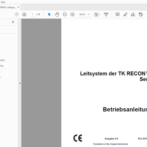 Ditch Witch Leitsystem der TK RECON Serie Betriebsanleitung PDF