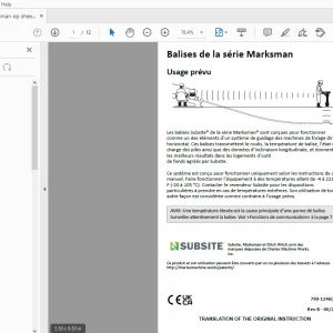 Ditch Witch M17 Plus Balises de la série Marksman Usage prévu PDF