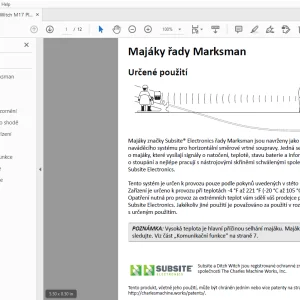 Ditch Witch M17 Plus Majáky řady Marksman Určené použití PDF