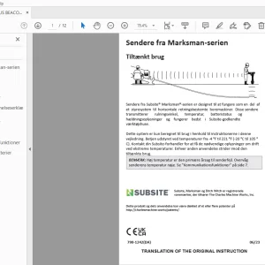 Ditch Witch M17 Plus Sendere fra Marksman-serien Tiltænkt brug PDF