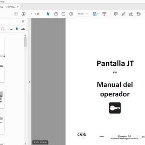 Ditch Witch Pantalla JT IFM Manual del operador 053-10050 PDF