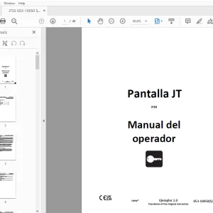 Ditch Witch Pantalla JT IFM Manual del operador 053-10050 (S) PDF