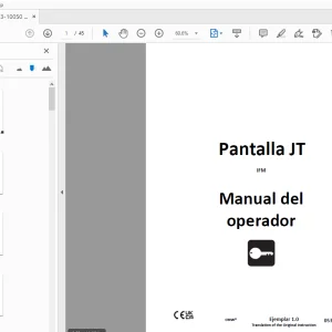 Ditch Witch Pantalla JT IFM Manual del operador 053-10050 PDF