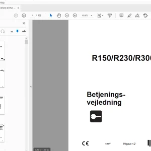 Ditch Witch R150/R230/R300 Betjeningsvejledning 053-1300 PDF