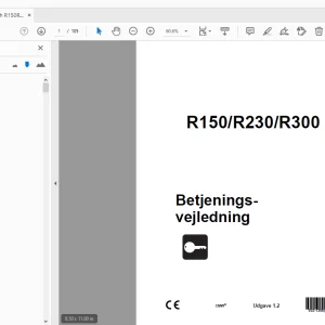 Ditch Witch R150/R230/R300 Betjeningsvejledning 053-1300 PDF