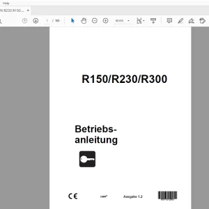 Ditch Witch R150/R230/R300 Betriebsanleitung 053-1212 PDF