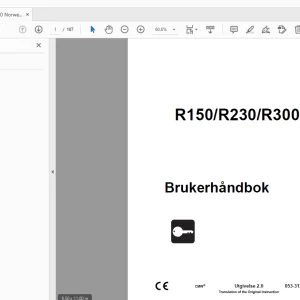 Ditch Witch R150/R230/R300 Brukerhåndbok 053-3120 PDF