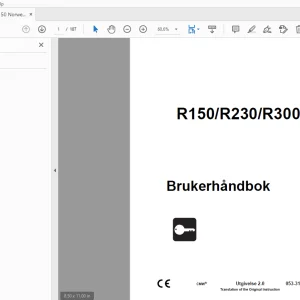 Ditch Witch R150/R230/R300 Brukerhåndbok 053-3120 PDF