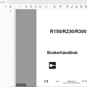 Ditch Witch R150/R230/R300 Brukerhåndbok 053-3120 PDF