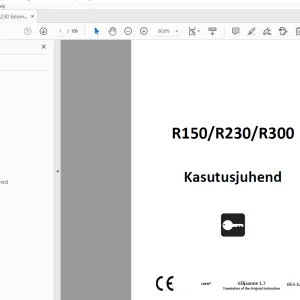 Ditch Witch R150/R230/R300 Kasutusjuhend 053-3287 PDF