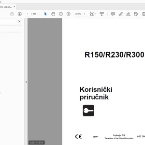 Ditch Witch R150 R230 R300 Korisnički priručnik 053-3065 PDF
