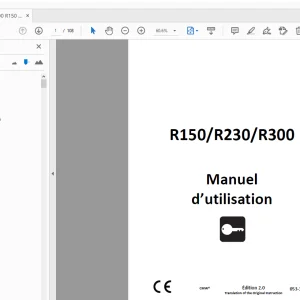 Ditch Witch R150/R230/R300 Manuel de l'opérateur 053-1213 PDF