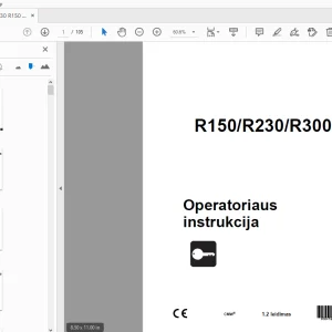 Ditch Witch R150/R230/R300 Operatoriaus instrukcija 053-1210 PDF