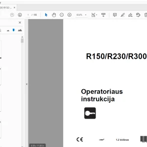 Ditch Witch R150/R230/R300 Operatoriaus instrukcija 053-1210 PDF