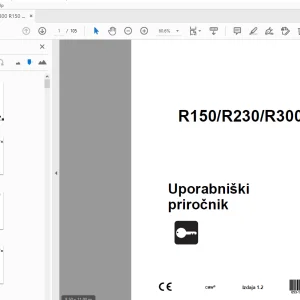 Ditch Witch R150/R230/R300 Uporabniški priročnik 053-1247 PDF