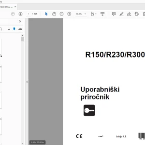 Ditch Witch R150/R230/R300 Uporabniški priročnik 053-1247 PDF