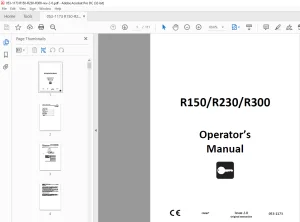 Ditch Witch R150/R230/R300 Operator’s Manual 053-1173 PDF