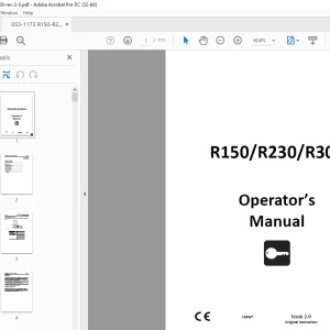 Ditch Witch R150/R230/R300 Operator’s Manual 053-1173 PDF