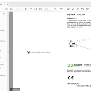 Ditch Witch Répéteur TK RECON Usage prévu 790-1200 PDF