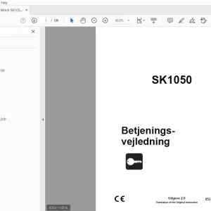 Ditch Witch SK1050 Betjeningsvejledning 053-3114 PDF