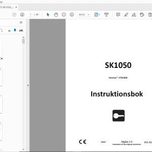Ditch Witch SK1050 Yanmar 3TNV88C Instruktionsbok 053-3075 PDF