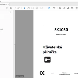 Ditch Witch SK1050 Yanmar 3TNV88C Uživatelská příručka 053-3003 PDF