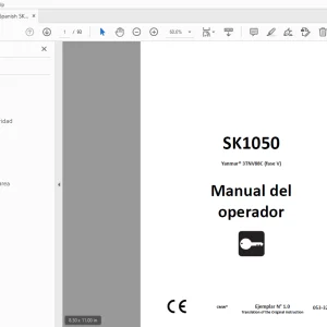 Ditch Witch SK1050 Yanmar 3TNV88C (fase V) Manual del operador PDF