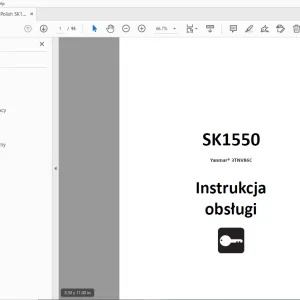 Ditch Witch SK1550 Yanmar 3TNV86C Instrukcja obsługi 053-3283 PDF