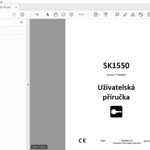 Ditch Witch SK1550 Yanmar 3TNV86C Uživatelská příručka 053-10060 PDF