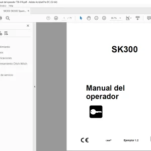 Ditch Witch SK300 Manual del operador 736-019 PDF