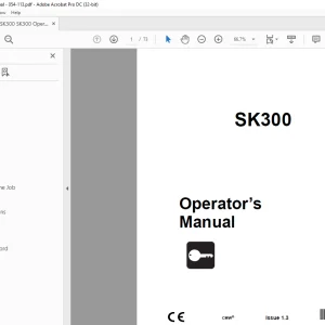 Ditch Witch SK300 Operator’s Manual 054- 113 PDF