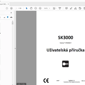 Ditch Witch SK3000 Yanmar 4TNV86CT Uživatelská příručka 053-3258 PDF